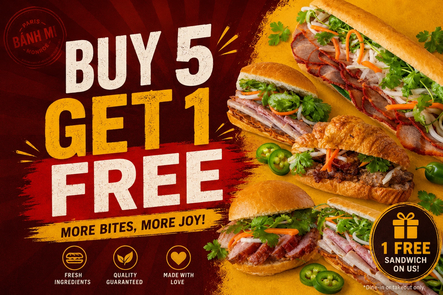 Buy 5 Get 1 Free Promo